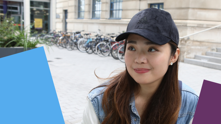 Student wearing cap EGI