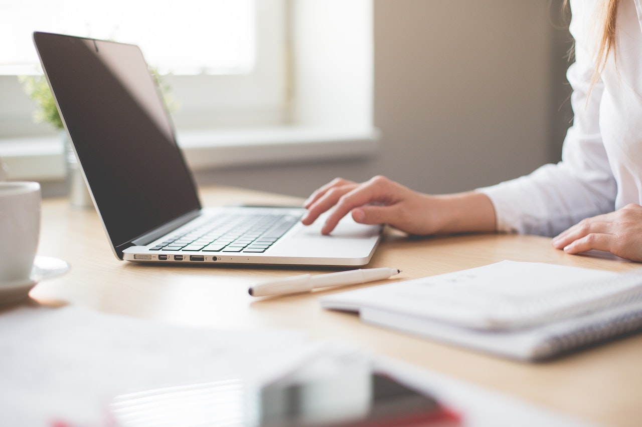 Working at desk