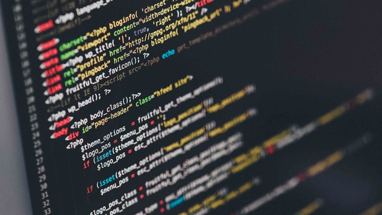 Coding on a computer screen