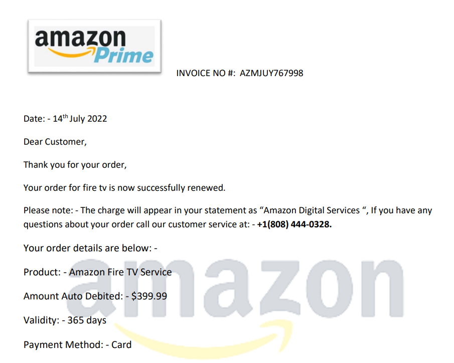 amazon phishing