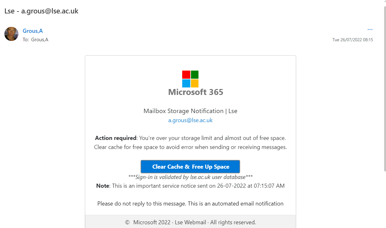 spoofed recipient phishing