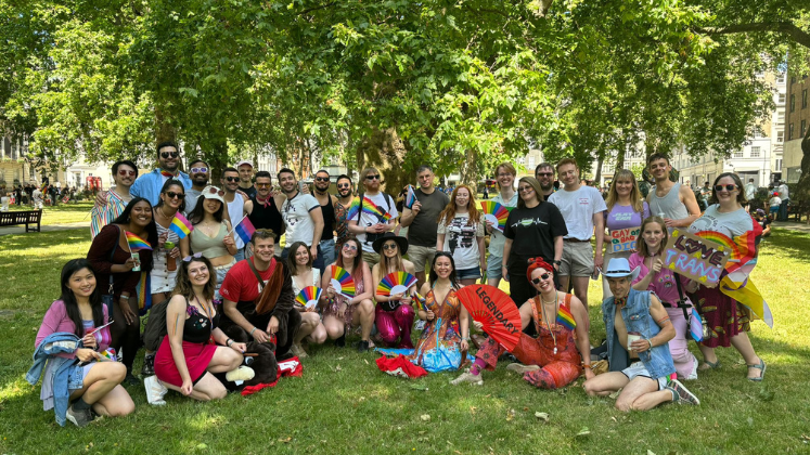 Spectrum members before the London Pride March in July 2024