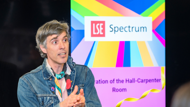 Bryan Roberts pictured at the opening of the Hall-Carpenter room