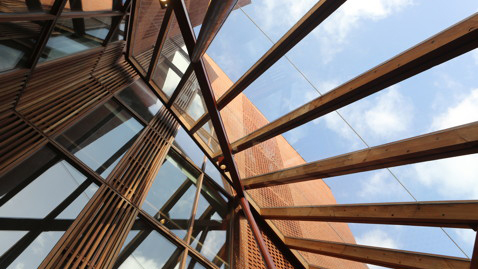 View looking up to the LSE Student Centre
